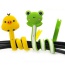 Lovely Green Cartoon Frog Shape Decorated Bend Design