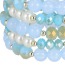 Trendy White & Blue Pearl Decorated Multilayer Design