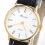 Couple Models Black & Gold Color Leather Thin Strap Simple Design
