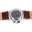 Couple Models Brown & Silver Color Leather Thin Strap Simple Design