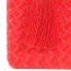 Imitation Leather Red Square Pattern Tassel Case Design