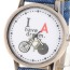 Fashion White Bicycle Pattern Decorated Simple Watch
