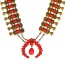 Fashion Multicolor Gemstone Decorated Flower Design Alloy Bib Necklaces