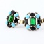 Extravagant Green Gemstone Decorated Simple Design