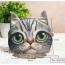 Personality Light Gray Cat Pattern Simple Design