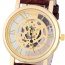 Bardian Coffee&gold Color Roman Numerals Decorated Hollow Out Design