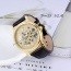 Bardian Black&gold Color Roman Numerals Decorated Hollow Out Design