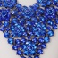 Luxury Sapphire Blue Wintersweet Decorated V Shape Design