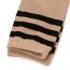 Classic Khaki+black Stripe Pattern Decorated Knee-high Design