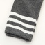 Classic Dark Gray+white Stripe Pattern Decorated Knee-high Design