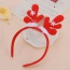 Lovely Red Antlers Shape Decorated Asymmetry Design  Fabric Festival Party Supplies