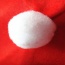 Personalized Red+white Ball Dedecorated Cap Shape Design