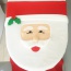 Personalized Red+white Santa Claus Pattern Decorated Simple Design (3pcs)