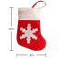 Personalized Red+white Snowflake Decorated Socks Shape Design