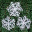 Lovely White Pure Color Snowflake Shape Design (3pcs)