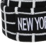 Casual Black Grid Pattern Letters New York Decorated Design