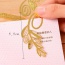 Personality Gold Color Hollow Out Leaf Shape Simple Design