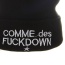 Trendy Black Letter Comme·des Fuckdown Decorated Pure Color Design
