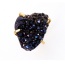 Personality Blue Heart Shape Stone Decorated Simple Design