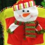 Personality Red Snowman Decorated Three-dimensional Chair Cover
