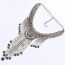 Fashion Silver Color Tassel Decorated Multilayer Design