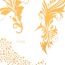 Personality Gold Color Flower Pattern Flash Sheet Temporary Hair Sticker