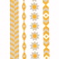 Personality Gold+silver Color Flower Pattern Flash Sheet Temporary Design