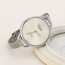 Casual Silver Color Line Decorated Round Shape Case Simple Design