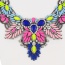 Retro Multicolor Gemstone Decorated Double Layer Design