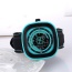 Casual Blue Second Disc Decorated Square Shape Design Platic Men's Watches