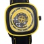 Casual Yellow Second Disc Decorated Square Shape Design  Platic Men's Watches