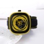 Casual Yellow Second Disc Decorated Square Shape Design  Platic Men's Watches