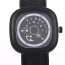 Casual Black Second Disc Decorated Square Shape Design  Platic Men's Watches
