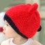 Lovely Red Ears Decorated Color Matching Design With Scarf