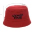 Cute Red Letter Embroideried Decorated Bucket Shape Design