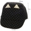 Cute Black Dot&ears Decorated Pure Color Design