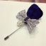 Cute Sapphire Blue Bowknot Decorated Rose Flower Shape Design