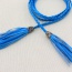 Retro Sky Blue Rope Weave Pure Color Taseel Pendant Design