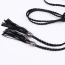 Retro Black Rope Weave Pure Color Taseel Pendant Design