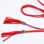 Retro Red Rope Weave Pure Color Taseel Pendant Design