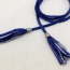 Retro Dark Blue Rope Weave Pure Color Taseel Pendant Design