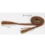 Retro Brwon Rope Weave Pure Color Taseel Design