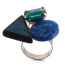 Personality Green Geometry Gemstone Decorated Simple Design Alloy Fashion Rings
