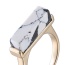 Retro White Rectangle Shape Decorated Opening Design Alloy Fashion Rings