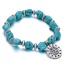 Personality Blue Round Pendant Decorated Irregular Design Alloy Fashion Bracelets