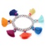 Personality Silver Color Beads Decorated Tassel Design Acrylic Fashion Bracelets
