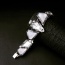 Fashion Silver Color Triangle Gemstone Decorated Simple Design