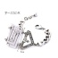 Fashion Silver Color Triangle Gemstone Decorated Hollow Out Design