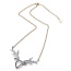 Fashion Silver Color Deer Head Shape Pendant Decorated Simple Design Alloy Bib Necklaces