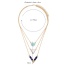 Trendy Gold Color Triangle Pendant Decorated Multilayer Design